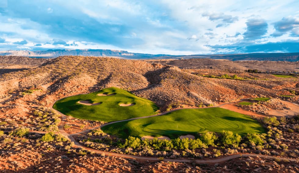 Aerial view of Coral Canyon Golf Course
